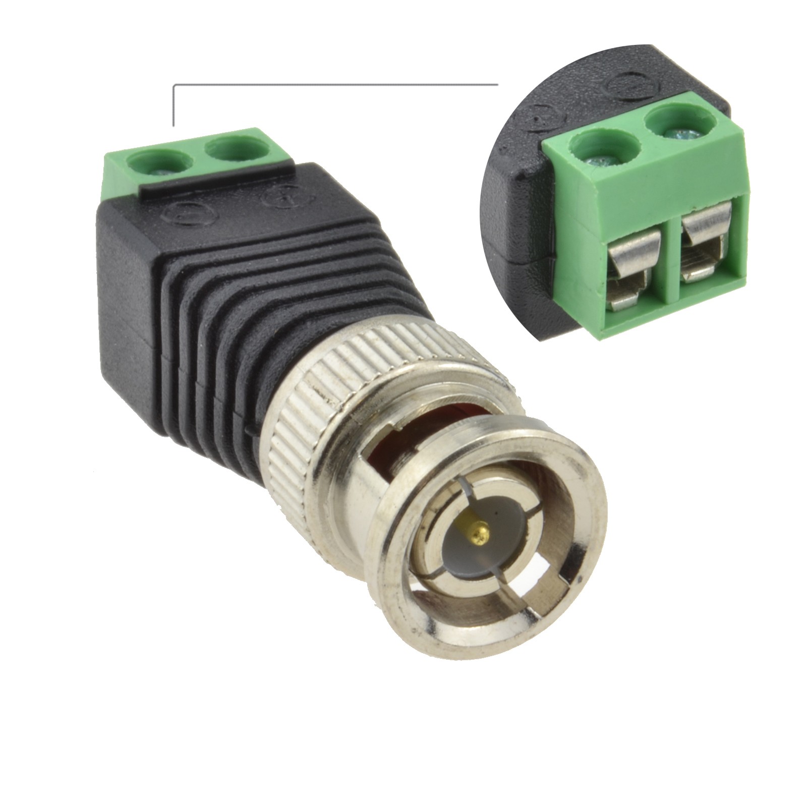 Kenable Bnc Male Plug Cctv Video Easy Wire Screw Connectors Single