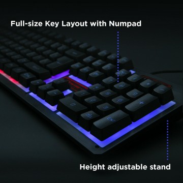 K13 RGB Backlit USB Gaming Keyboard & Optical 2400 DPI Mouse Combo Set