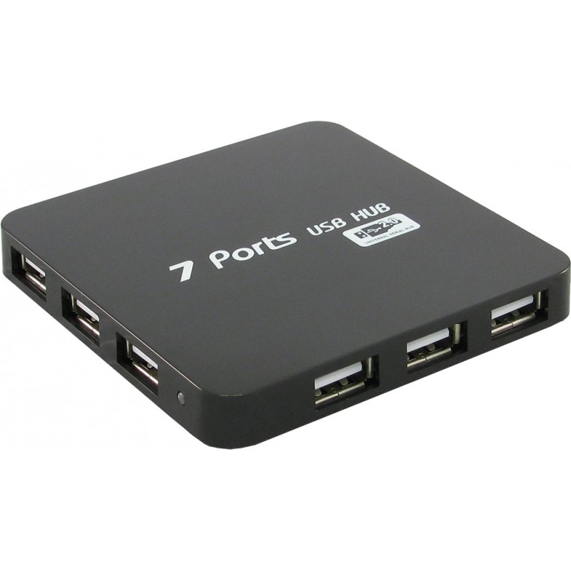 NewLink Newlink USB 2.0 High Speed 7 Port Slim HUB with 5V PSU UK P...