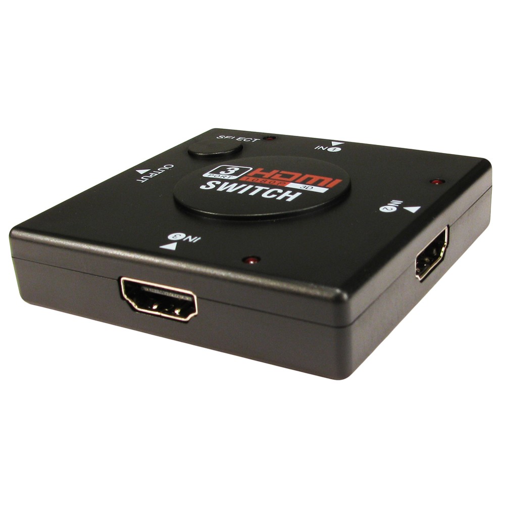 kenable HDMI 3D Mini Switcher 3 Devices to 1 TV Switch Box 3 Way Se...